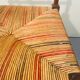 Vintage Art Deco wood and straw corner chair, 1930s