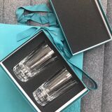 2 Christofle crystal glasses