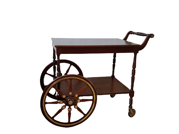 Former service with large wooden wheels