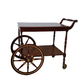 Former service with large wooden wheels