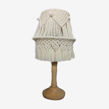 Lampe macramé vintage