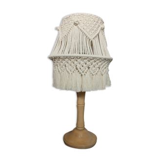 Vintage macramé lamp