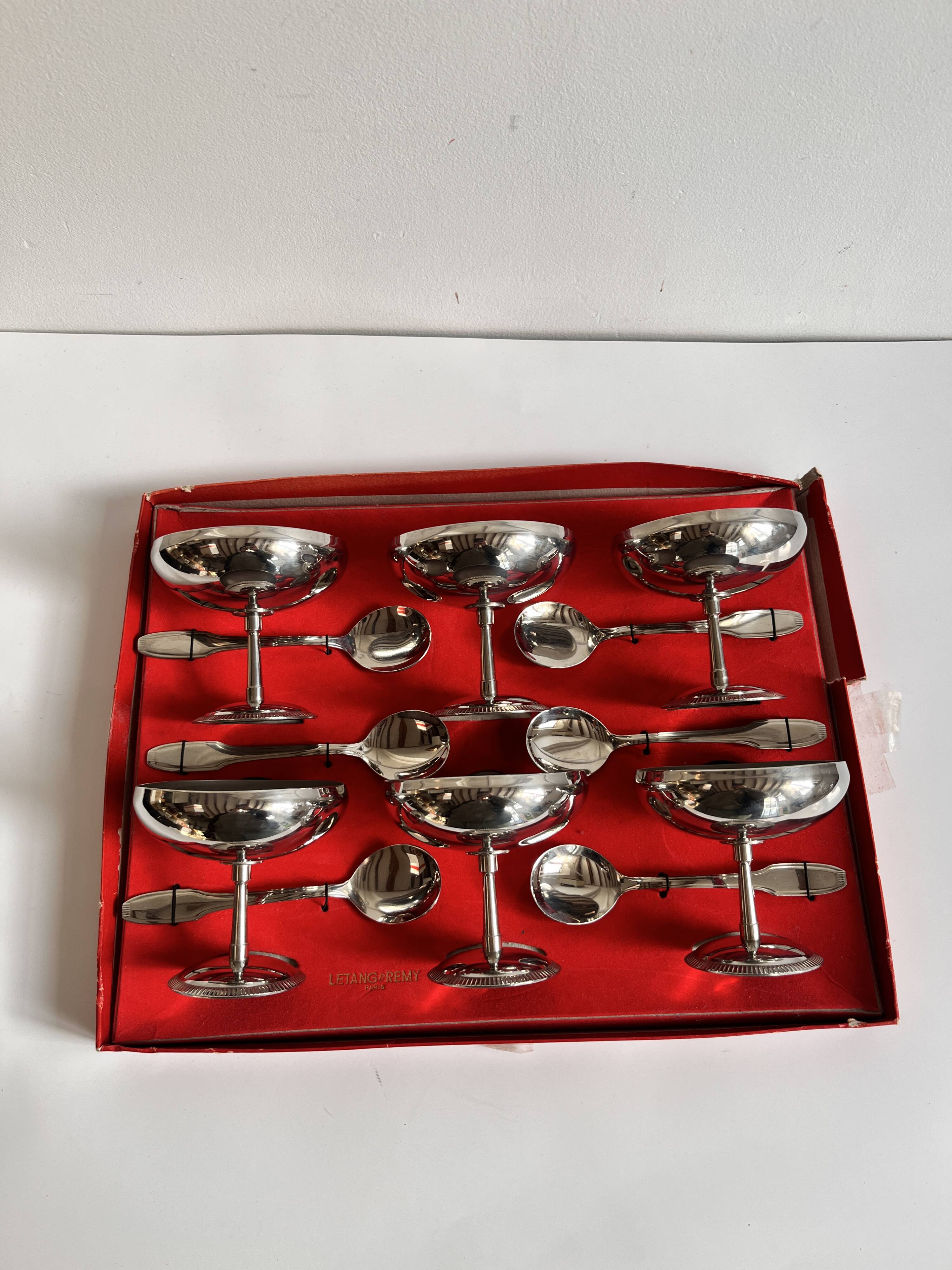 Stainless steel ice cream bowls Letang & Rémy