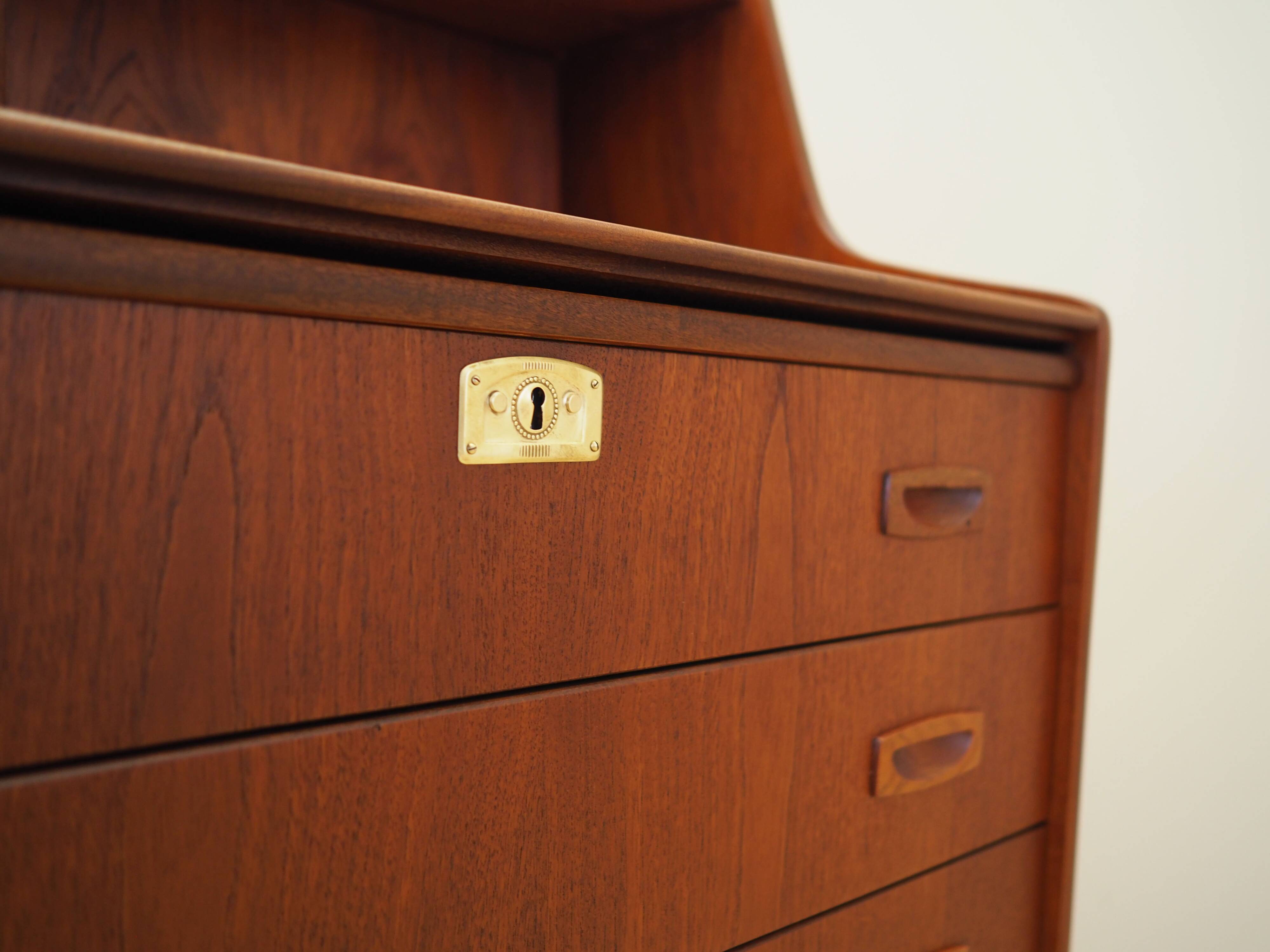 Teak secretary, Danish design, 1970s, production: Denmark