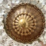 Old ceiling light with tassels and brass