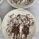 Set 6 assiettes thème Vélo manufacture St Clément
