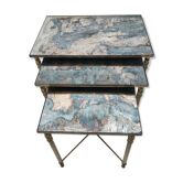 Tables with floorless smoked glass tray 50-60 years