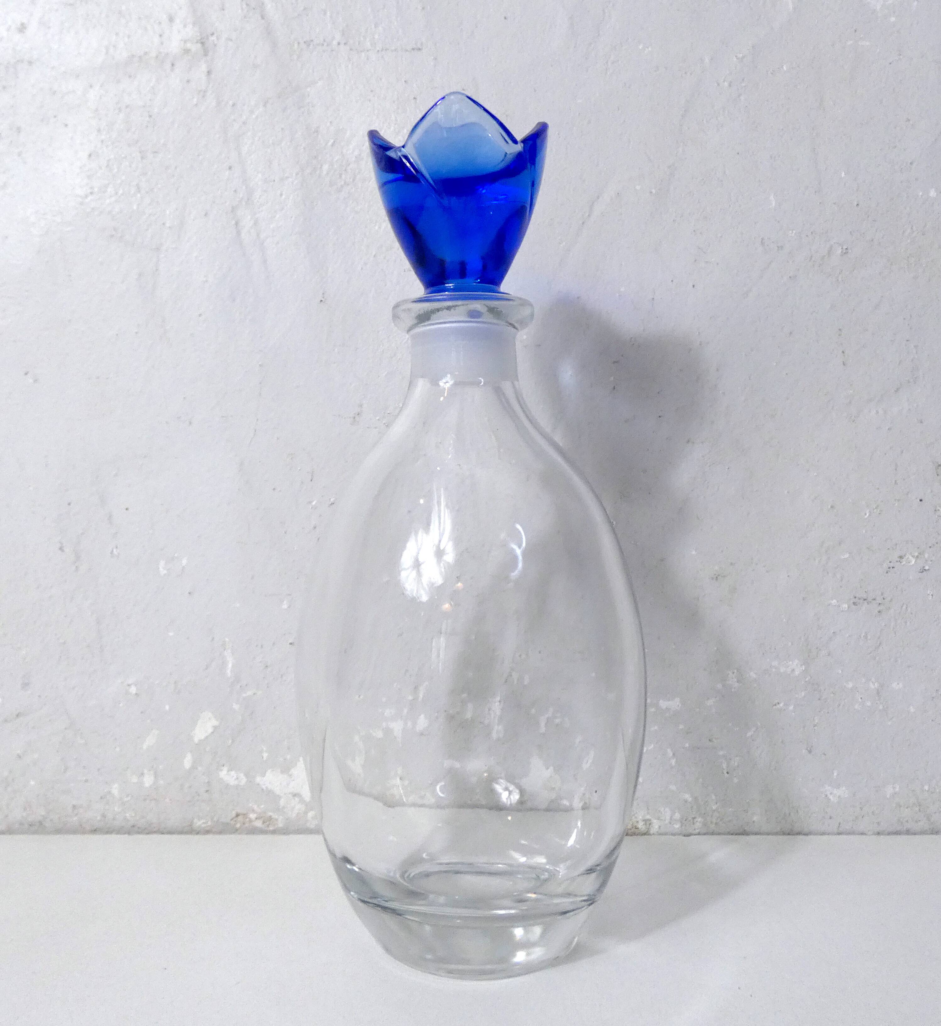 Cobalt blue carafe by Bormioli Rocco