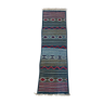 Tapis kilim couloir bleu en pure laine 60x196cm