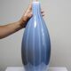 Pair of vintage smoky glass vases lined with opaline, Murano bubble glass.