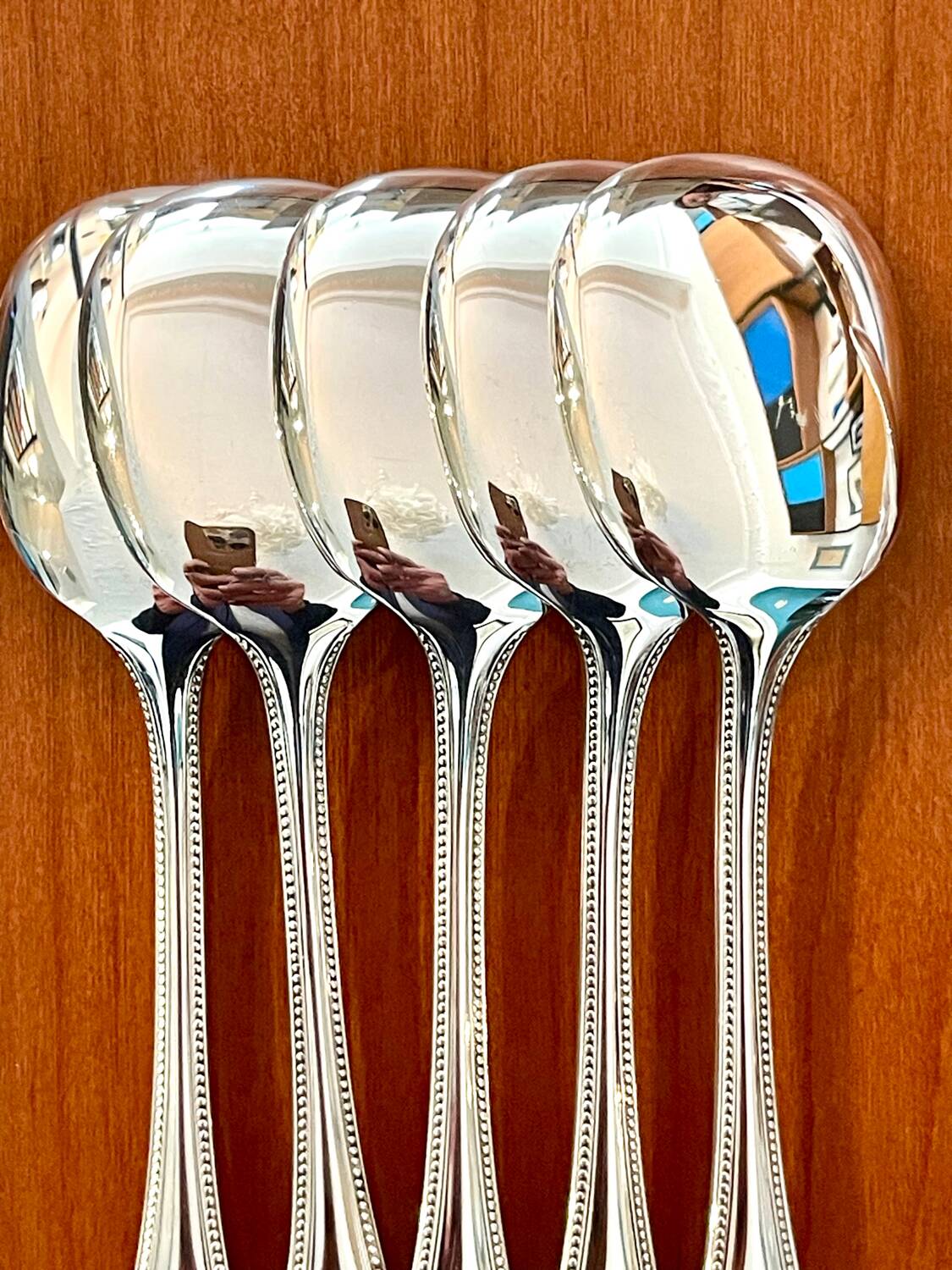 Christofle pearls, 6 ice cream spoons, sorbet, new condition