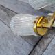 Pair of vintage wall lights from the 50s and 60s in brass glass
