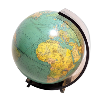 Globe world map Columbus Verlag 1970