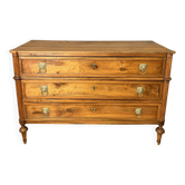 Louis XVI period commode in light walnut.