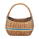 Panier en osier avec anse et scoubidou bleu