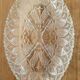 Oval glass cutwork aperitif plate