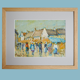 Market in Brittany, acrylic on cardboard