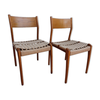 Pair of chairs, Consorzio Sedie Friuli, 1960