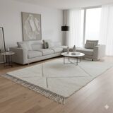 Small white Berber rug