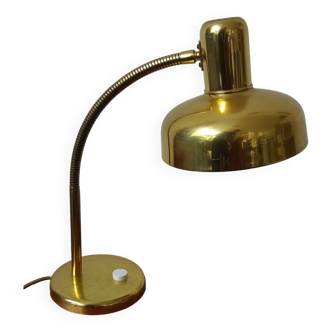 lampe de bureau dorée de Josef Brumberg Sundern (JBS) datant des années 60