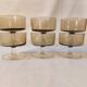 Set of 6 vintage Luminarc champagne glasses, Sweden model, smoked glass