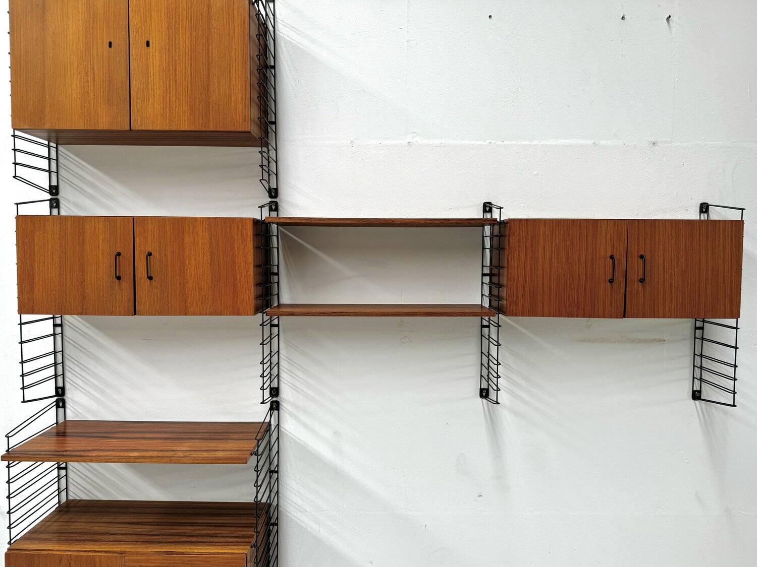 Vintage teak modular wall system by Tomado for Musterring, 1960s