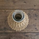 Glass and wicker bottle