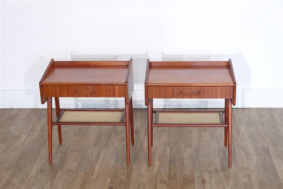 Pair of vintage Scandinavian bedside tables 1960