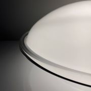 Vintage opal glass ceiling light Saturne Leucos 1970 Italy Diameter 39