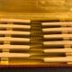 12 resin knives in original box, jeweler goldsmith of Bayonne Gommez Saez