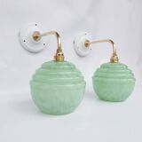 Green speckled appliques