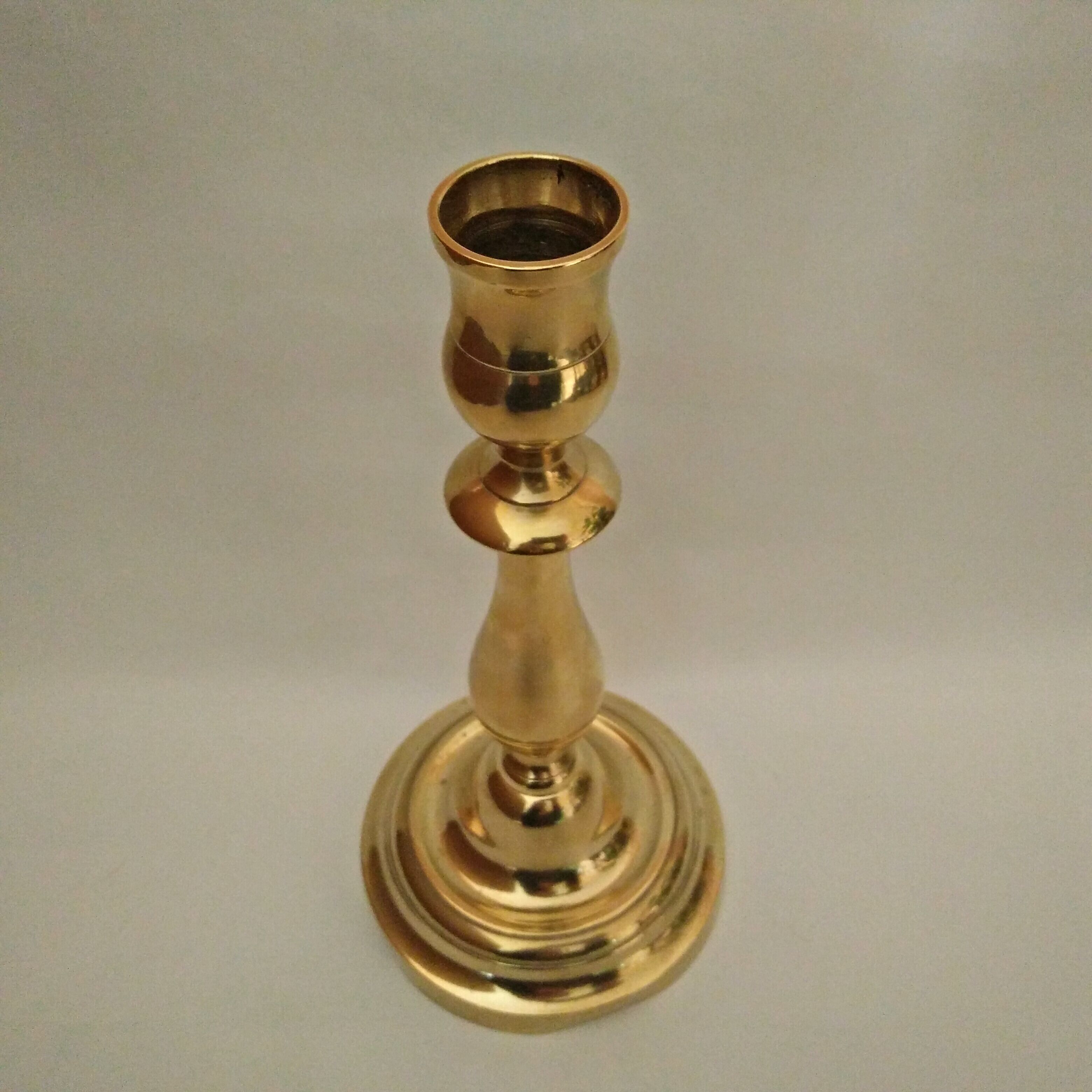 Candle holder torch copper brass gilded nineteenth century