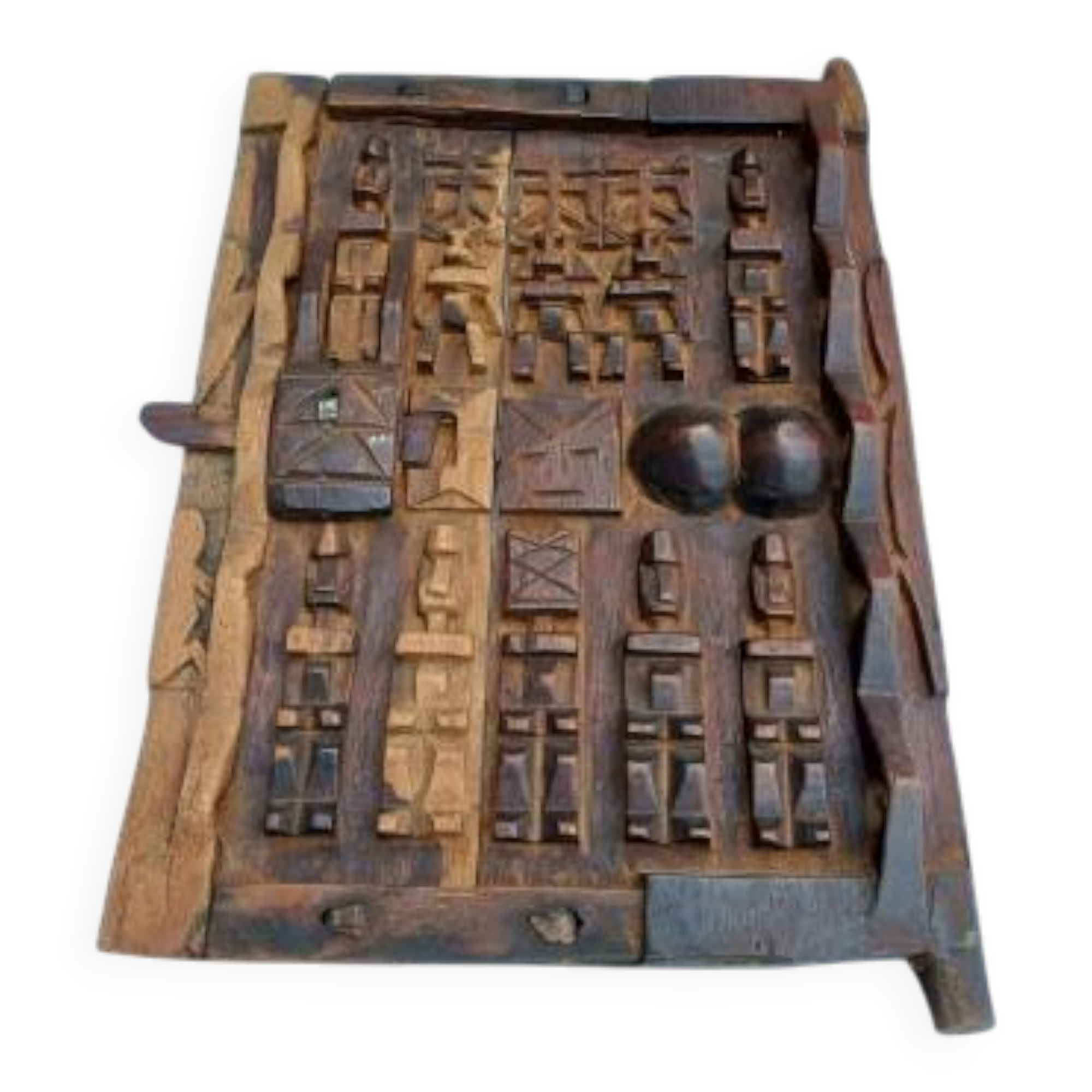 Senufo wooden African door, Ivory Coast