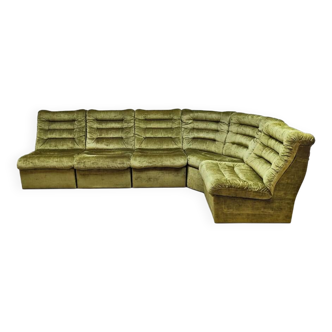 Vintage modular lounge sofa 'Forest velvet'