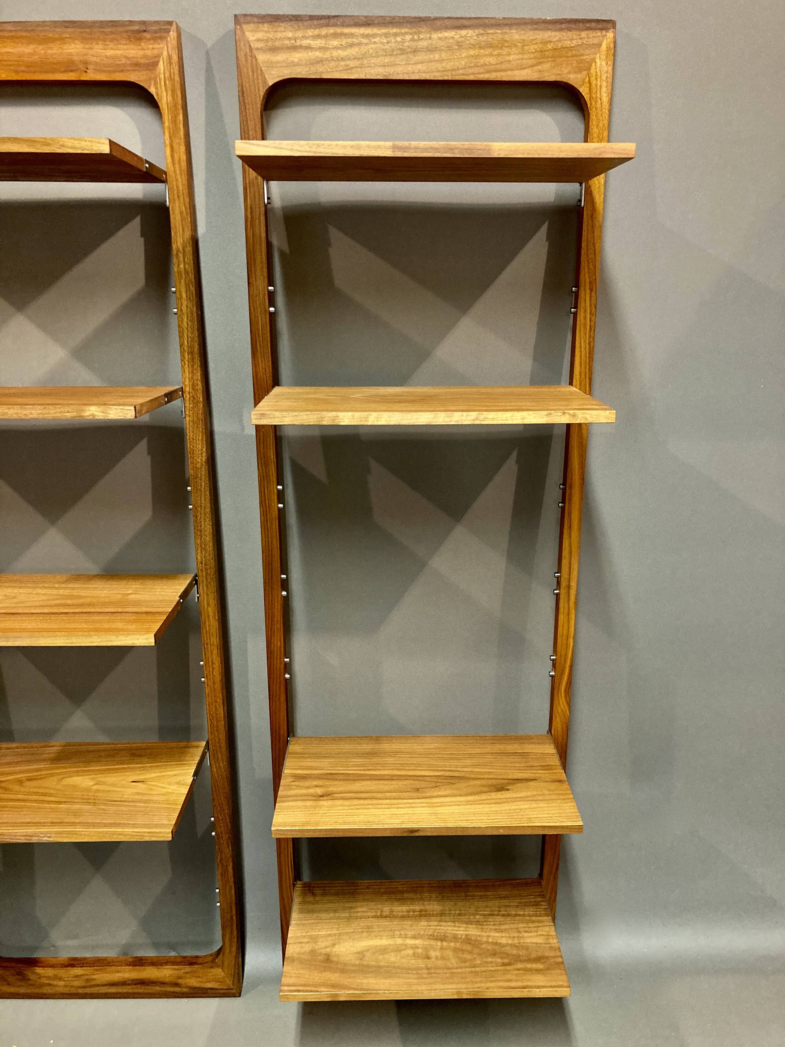 Suite de 3 étagères modulables design scandinave 1960
