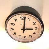 Clock pendulum Lapaute old 25 cm runs industrial factory station sncf workshop
