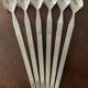 Set of 6 Art Deco stainless steel ice cream spoons