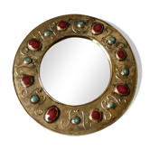 Miroir de François Lembo en céramique émaillée