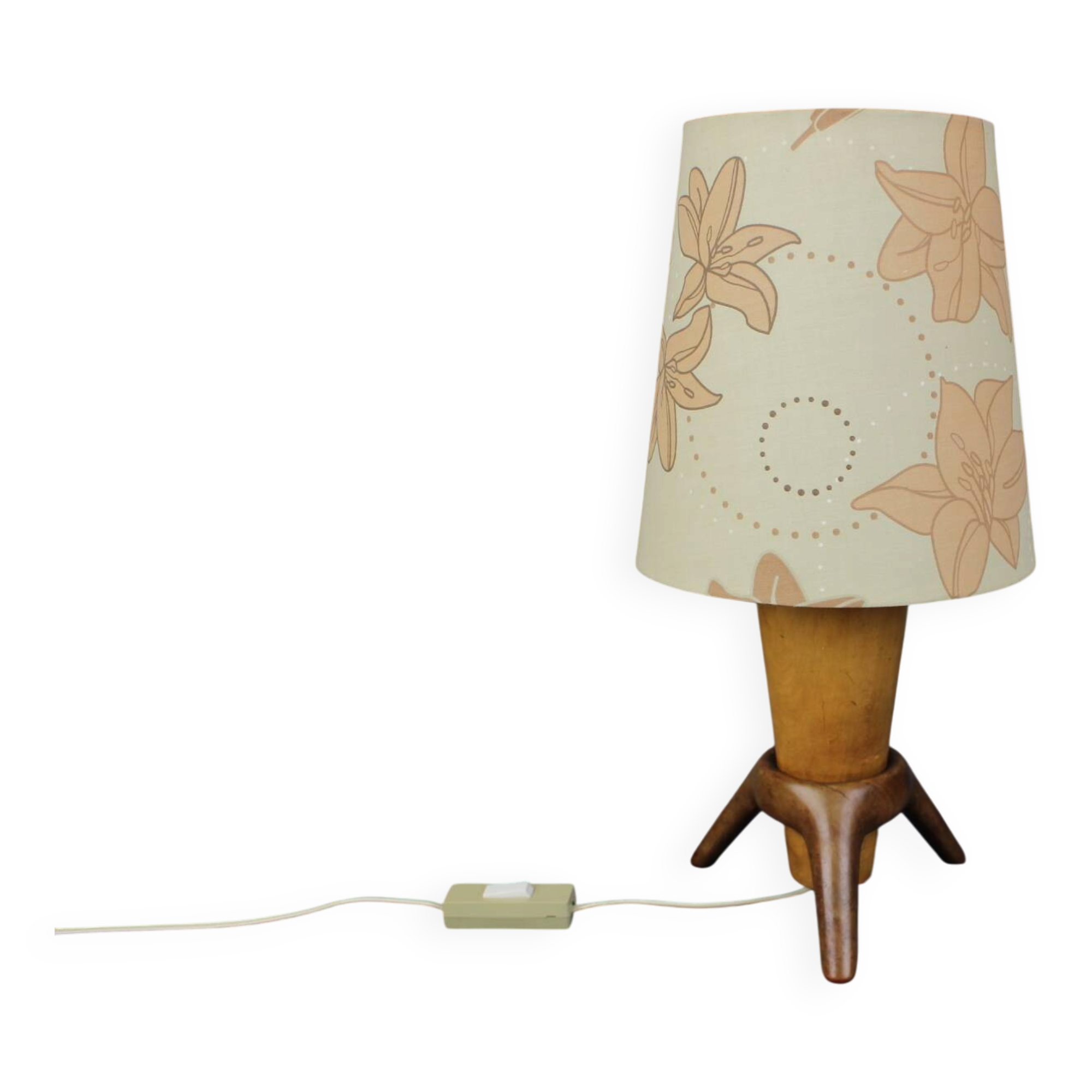 Mid-Century ULUV Wooden Table Lamp, Czechoslovakia, 1960s