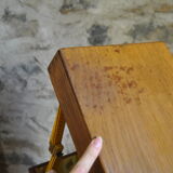 Vintage lined interior wooden long box