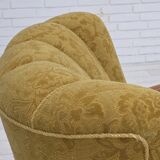 1960s, Danish armchair, furniture wool, solid oak wood.