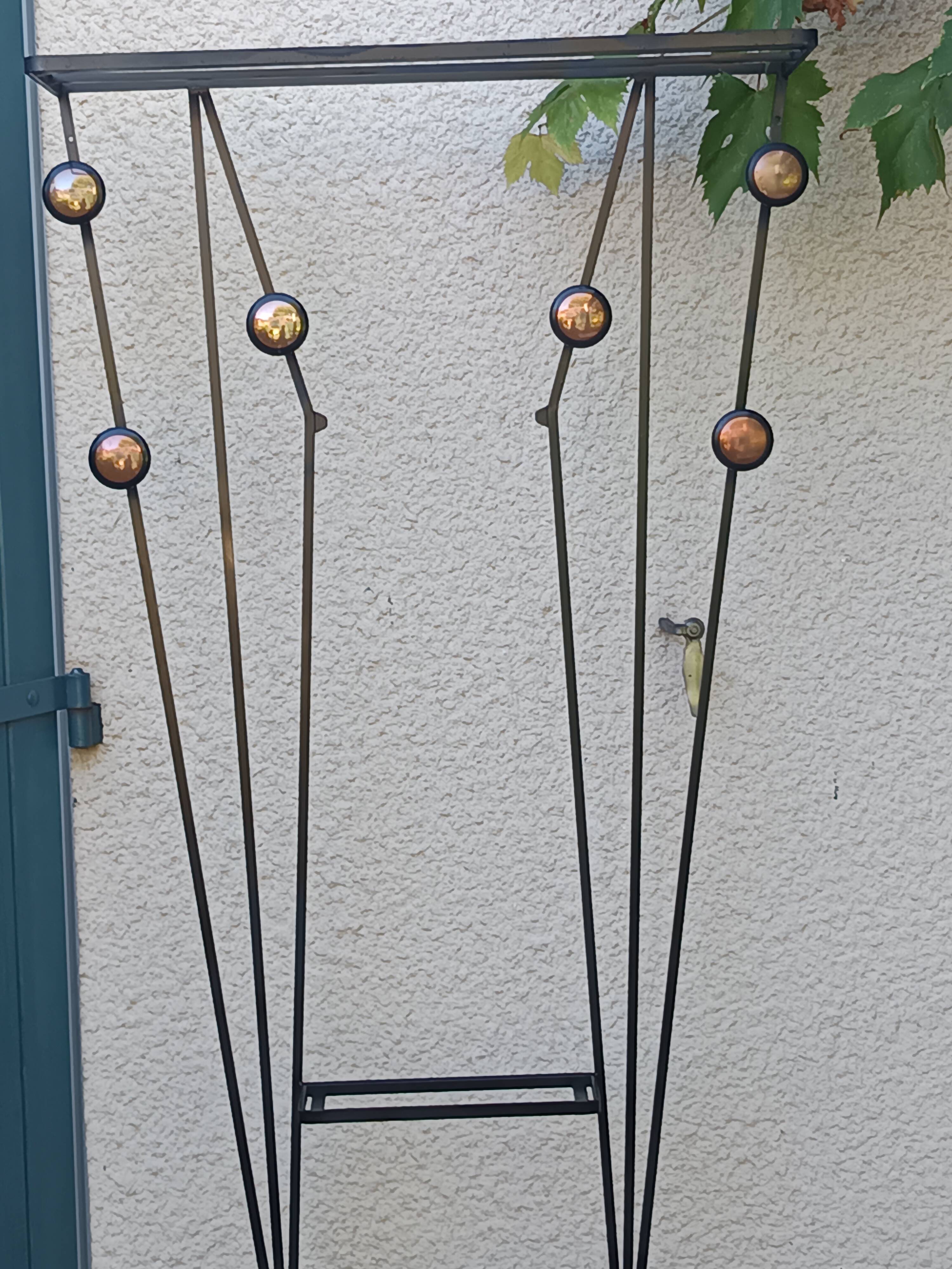 Large vintage coat rack wardrobe from the 50s/60s.