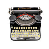 Underwood Portable 4 Bank Typewriter Revised New Black Ribbon 1930
