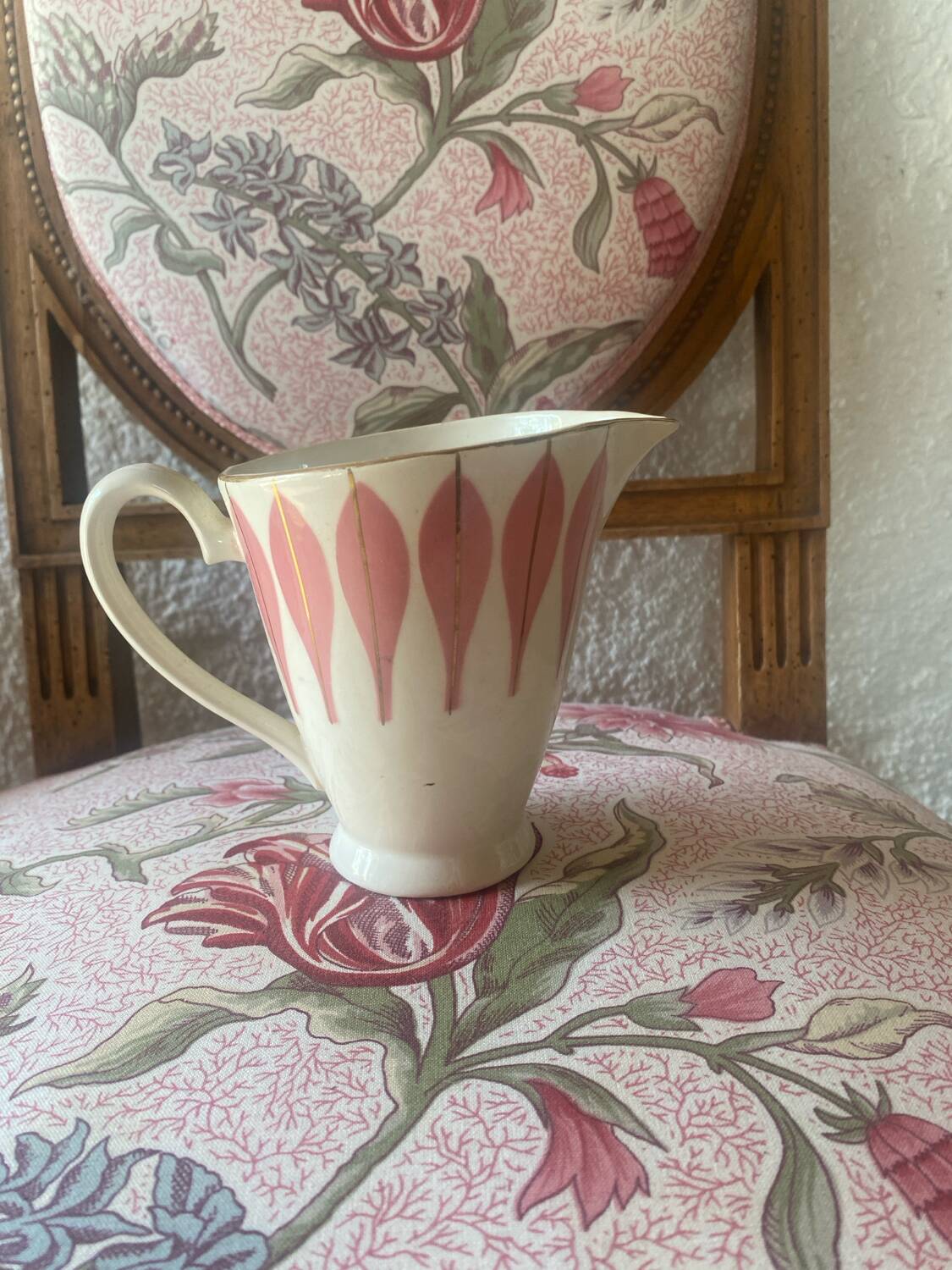 Vintage Digoin earthenware milk jug