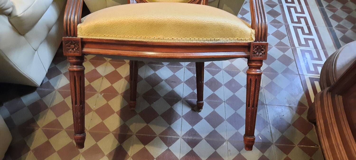 Paire de fauteuils style louis XVI