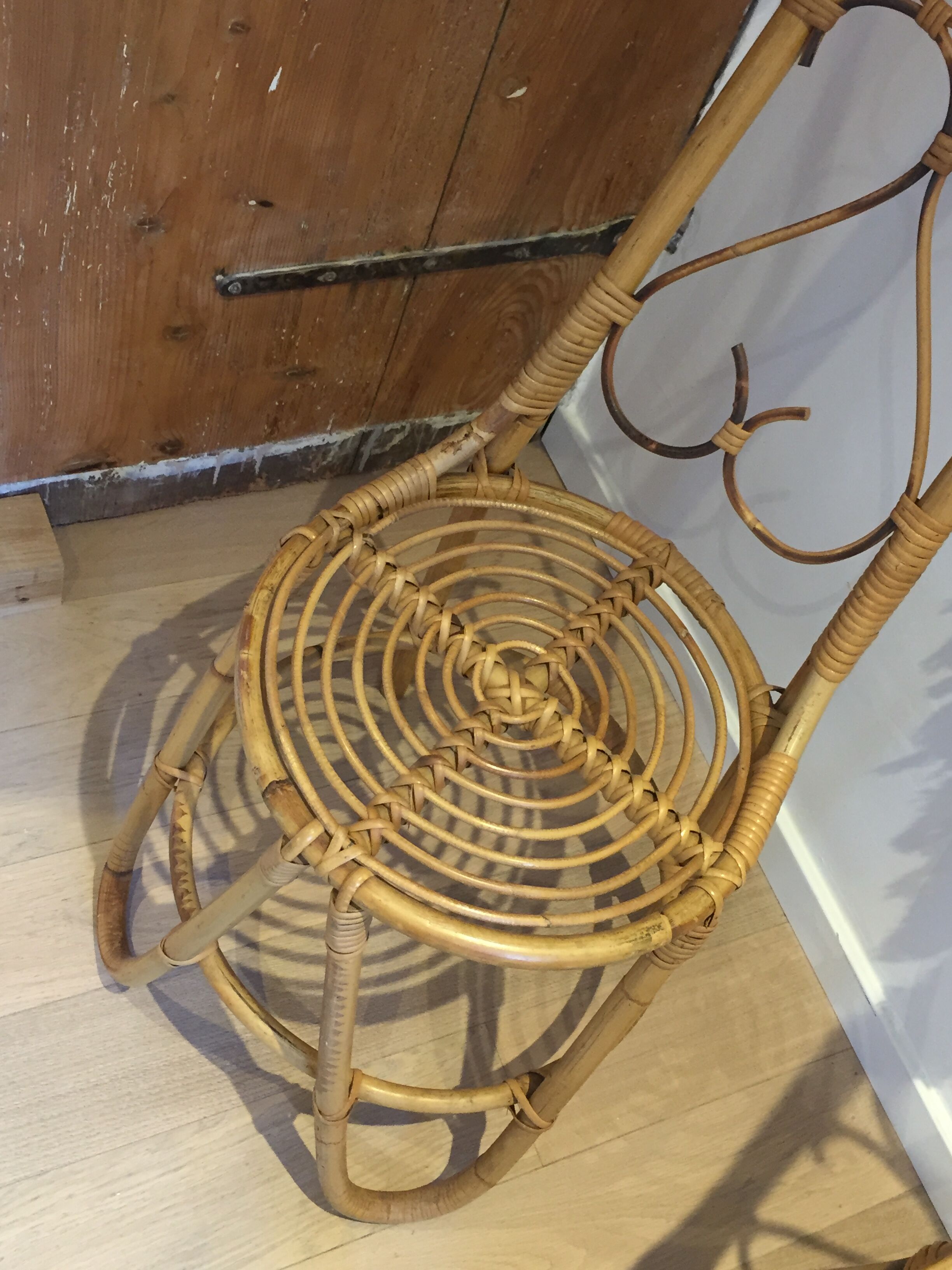 Lot of two rattan chairs