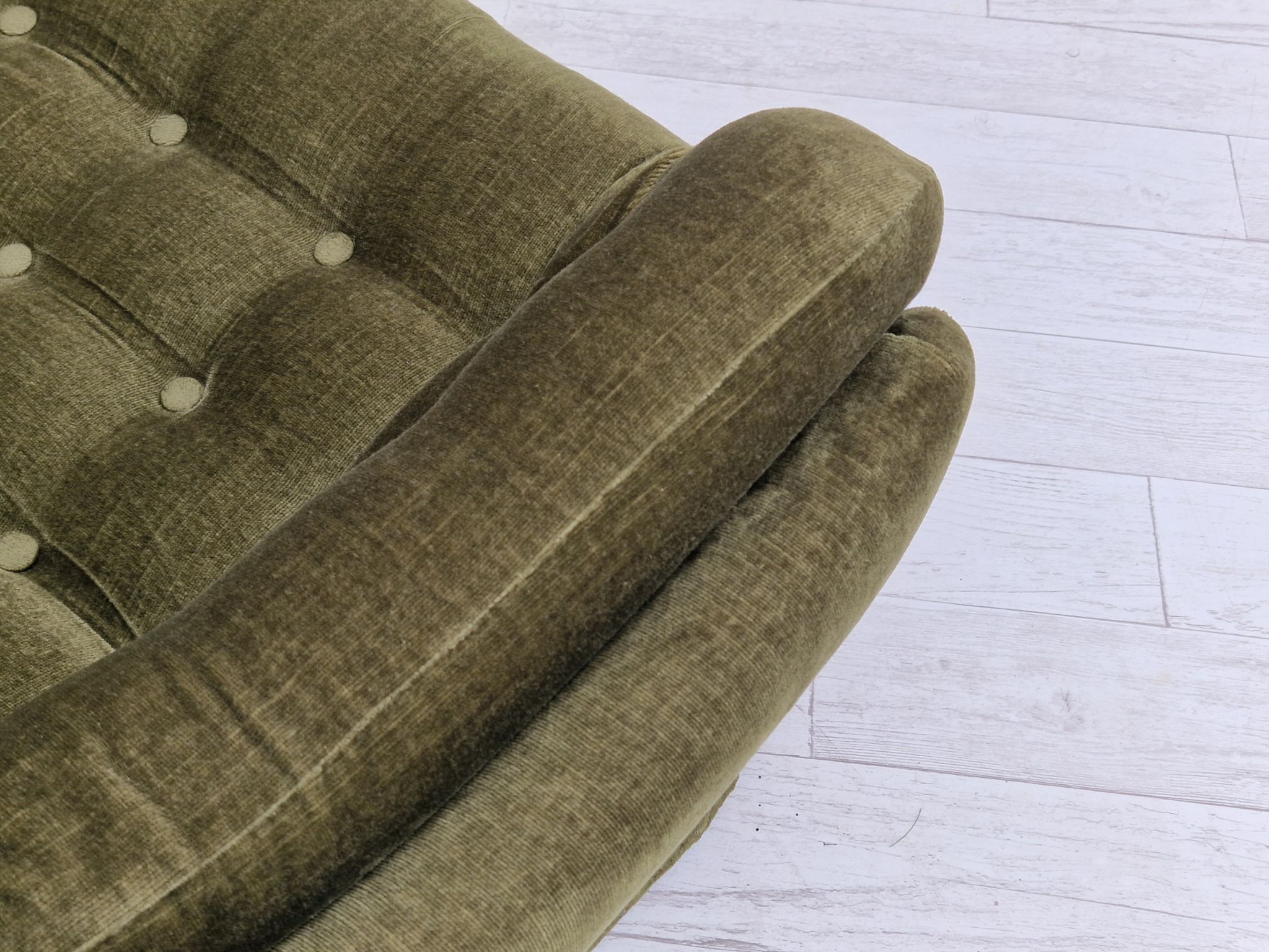 1970s, Swedish design by Swedfurn, Slätta Möbler, 3 seater sofa, vintage velour.