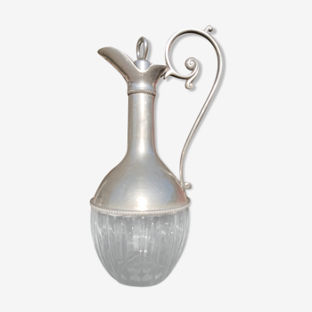 Carafe in etain and glass