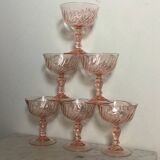 6 verres à champagne verre Rosaline