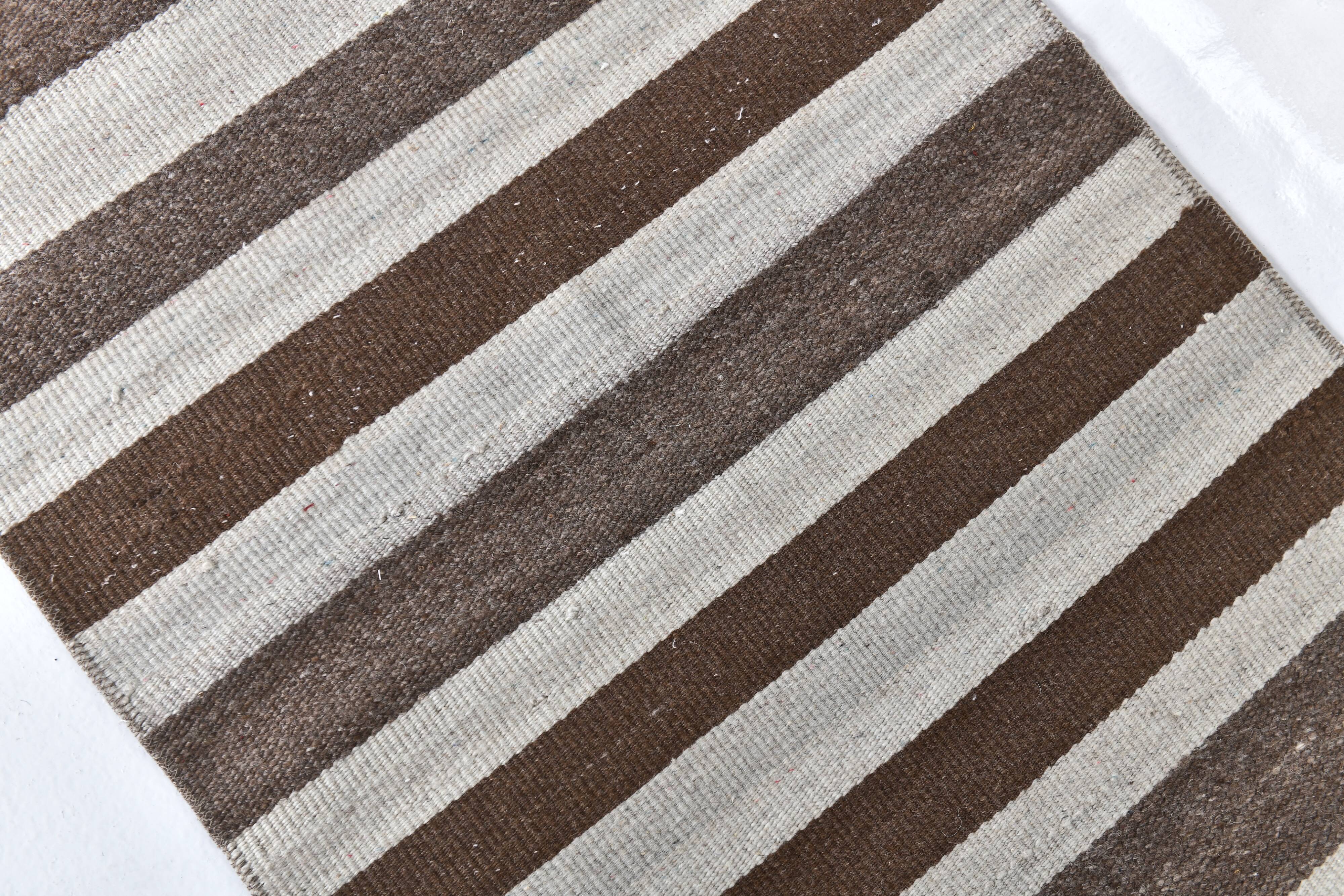 Brown beige kilim carpet, Runner kilim rug, vintage kilim natural 64x154